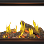 Foyer au gaz Napoleon Tall Linear Vector 50 See Through with Luminous Logs