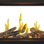 Foyer au gaz Napoleon Tall Linear Vector 50 See Through with Luminous Logs