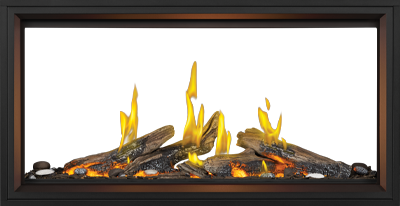 Foyer au gaz Napoleon Tall Linear Vector 50 See Through with Luminous Logs