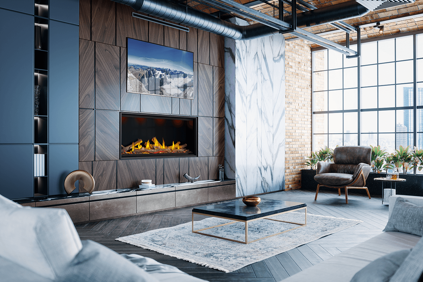 Foyer au gaz Napoleon Tall Linear Vector 62