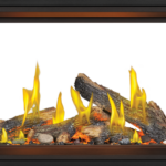Foyer au gaz Napoleon Tall Linear Vector 62 See Through with Luminous Logs