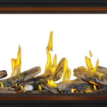 Foyer au gaz Napoleon Tall Linear Vector 62 See Through with Luminous Logs