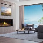 Foyer au gaz Napoleon Tall Linear Vector 62 with Luminous Logs
