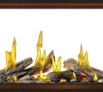Foyer au gaz Napoleon Tall Linear Vector 74 See Through with Luminous Logs