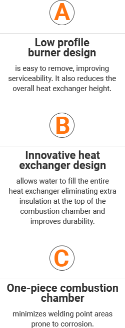 Bouilloire à l'eau chaude propane Navien NFB-H